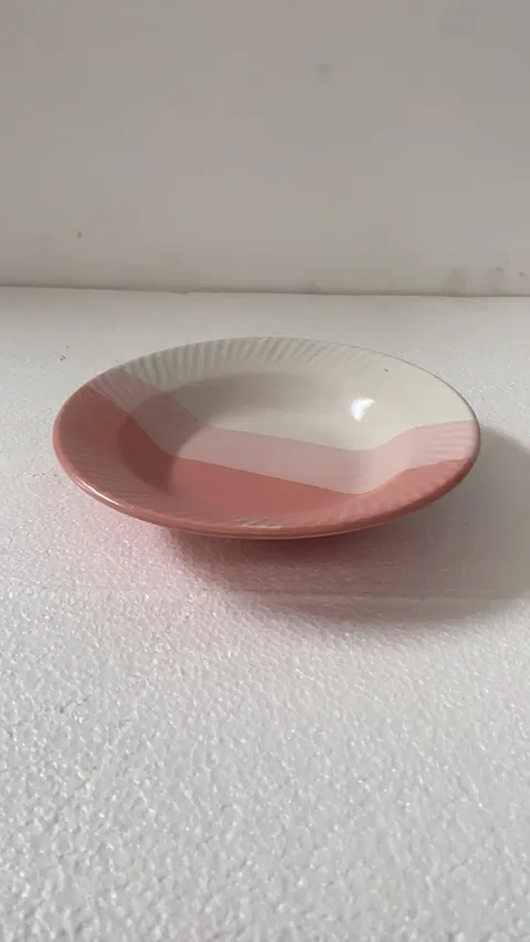 Bowl rosa e branco