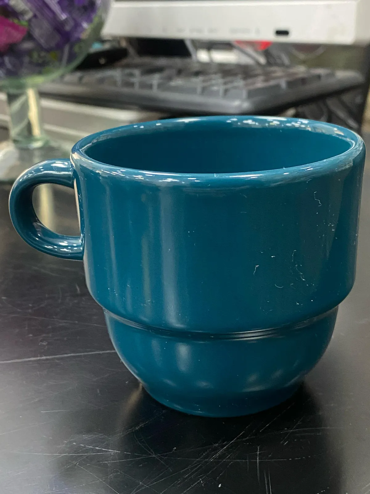 Caneca empilhável verde-petróleo
